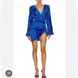 L’idee costes mini pleated ruched dress in Moroccan blue NWT SZ 6